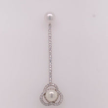 Load image into Gallery viewer, Cultured Freshwater Double Pearl (6-6.5mm),Plum Blossom Stud Earrings - Anna Wang New York 