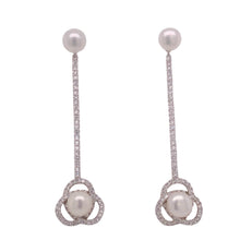 Load image into Gallery viewer, Cultured Freshwater Double Pearl (6-6.5mm),Plum Blossom Stud Earrings - Anna Wang New York 