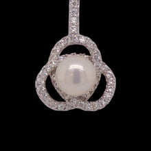 Load image into Gallery viewer, Cultured Freshwater Double Pearl (6-6.5mm),Plum Blossom Stud Earrings - Anna Wang New York 
